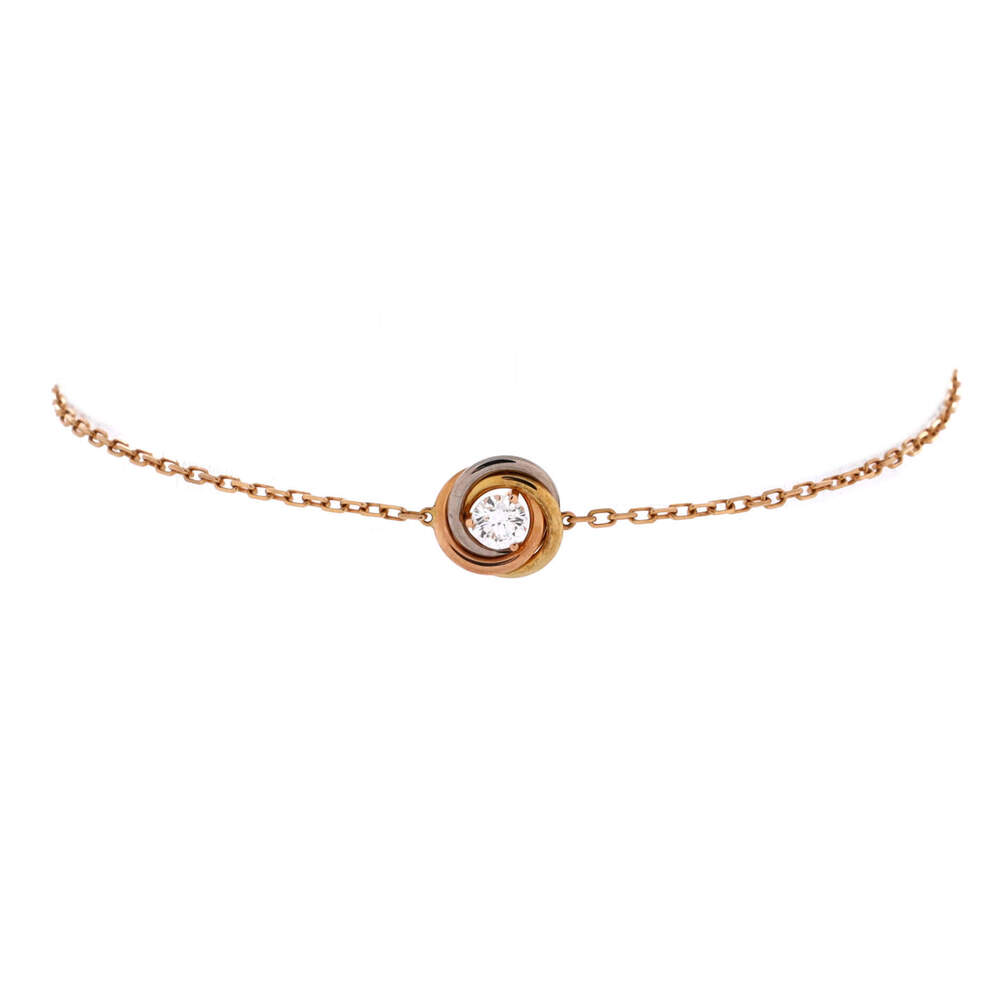 Cartier Trinity Chain Bracelet 18K Tricolor Gold and Diamond